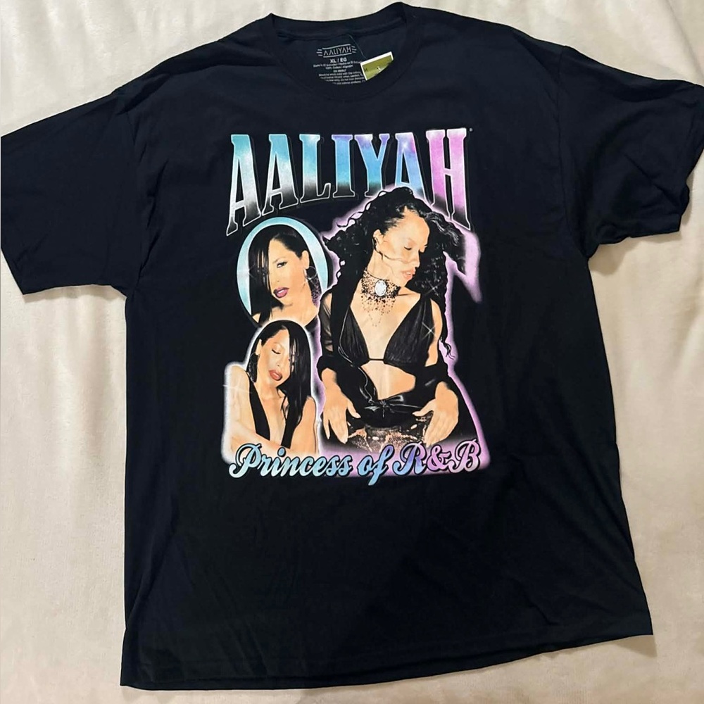 Black Aaliyah Graphic T-Shirt size XL
